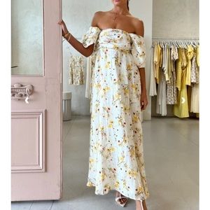 ISSY CIRCLES DRESS IN YELLOW POPPY - new with tags